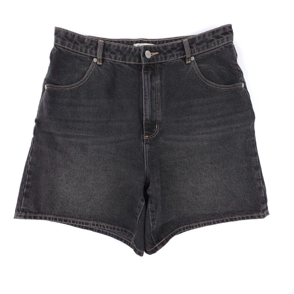 NEW Rollas Free People Super Mirage Jean Shorts Black Awkward Length Bermuda 31